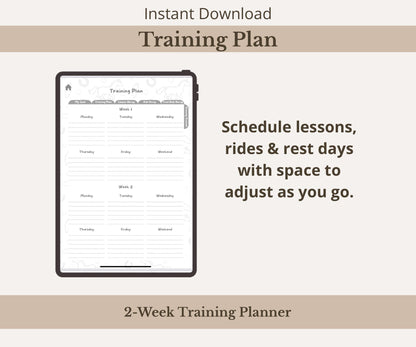 Horse Training Planner Bundle | Goal Setting & Ride Trackers