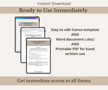 Horse Riding Liability & Risk Waiver Form Template