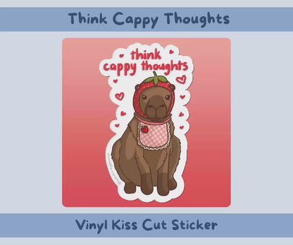 Think Cappy Thoughts Vinyl Kiss-Cut Stickers