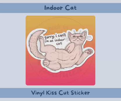 Indoor Cat Kiss-Cut Sticker